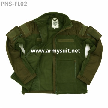 combat fleece jacket olive green