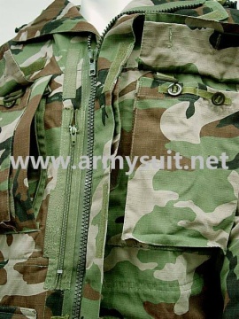 Army Field Jacket Hoodie Coat Camo Woodland