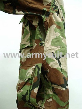 Army Field Jacket Hoodie Coat Camo Woodland