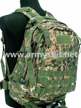 3 Day Molle Assault Backpack Bag Digital Camo Woodland