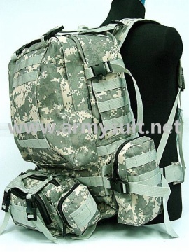US Tactical Molle Assault Backpack Bag Digital ACU Camo