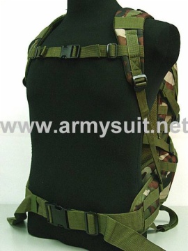 Tactical Molle Patrol Rifle Gear Backpack Camo Woodland