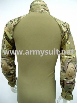 Tactical Combat Shirt Elbow Pad Multi Camo