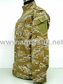 ACU Style Desert Tiger Stripe Camo Uniform(With Shoulder Strap)