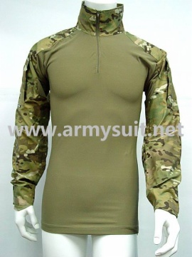 Tactical Combat Shirt Elbow Pad Multi Camo