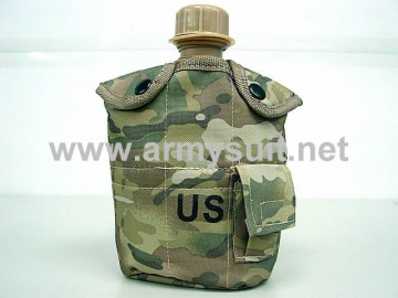 1Qt Canteen Water Bottle w/Pouch & Cup Multi Camo
