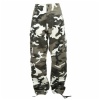 Camouflage BDU Cargo Pants Mid Waist Straight Pattern Button Fly Closure